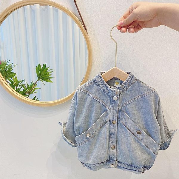 spring children's clothes solid long sleeve pockets patchwork girl denim jeans jackets girls outerwear casual coats casaco 1-6t, Blue;gray
spring children's clothes solid long sleeve pockets patchwork girl denim jeans jackets girls outerwear casual coats casaco 1-6t, Blue;gray
