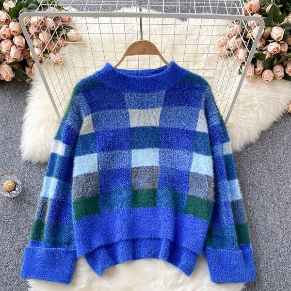 women's sweaters fall 2021 fashion retro pullover sweater with short front long back all-match loose-fitting outer jacket kk1304, White;black
women's sweaters fall 2021 fashion retro pullover sweater with short front long back all-match loose-fitting outer jacket kk1304, White;black