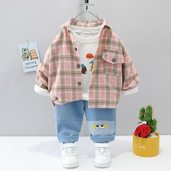 clothing sets boys' and girls' long sleeved plaid shirts cartoon casual wear 3-piece set 1-year-old, 2-year-old, 3-year-old 4-year, White
clothing sets boys' and girls' long sleeved plaid shirts cartoon casual wear 3-piece set 1-year-old, 2-year-old, 3-year-old 4-year, White