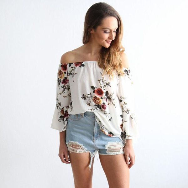 women's blouses & shirts women floral print 2021 summer long sleeve off shoulder slash neck ladies shirt loose casual blouse top, White
women's blouses & shirts women floral print 2021 summer long sleeve off shoulder slash neck ladies shirt loose casual blouse top, White