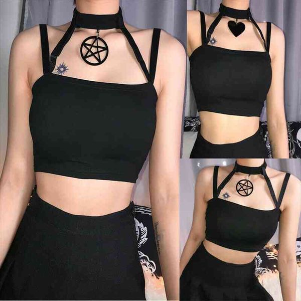 summer beach sleeveless halter women camis strappy black short t shirt with 2 pendants star heart shaped female slim crop, White
summer beach sleeveless halter women camis strappy black short t shirt with 2 pendants star heart shaped female slim crop, White