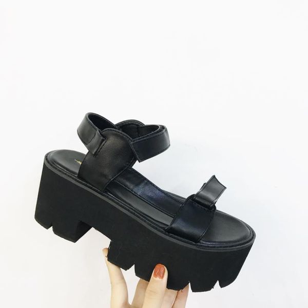 dress shoes 2021 european and american magazines station muffin thick-soled open toe wedge high heel sandals, Black
dress shoes 2021 european and american magazines station muffin thick-soled open toe wedge high heel sandals, Black