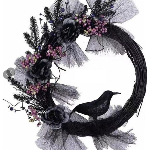 decorative flowers & wreaths pendant halloween crow artificial vines garland hanging ornament for wall tree window
decorative flowers & wreaths pendant halloween crow artificial vines garland hanging ornament for wall tree window
