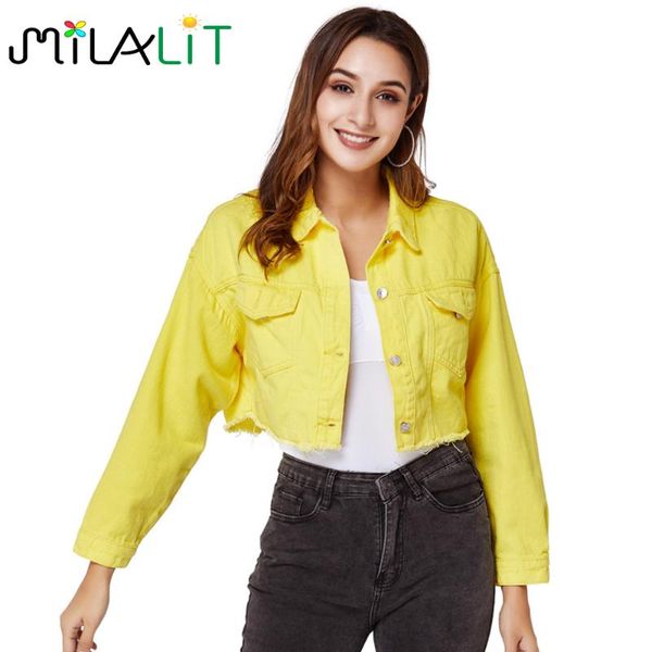 women's jackets milalit bright yellow loose casual all match jean coat plus size short denim with button pockets for spring autumn, Black;brown
women's jackets milalit bright yellow loose casual all match jean coat plus size short denim with button pockets for spring autumn, Black;brown