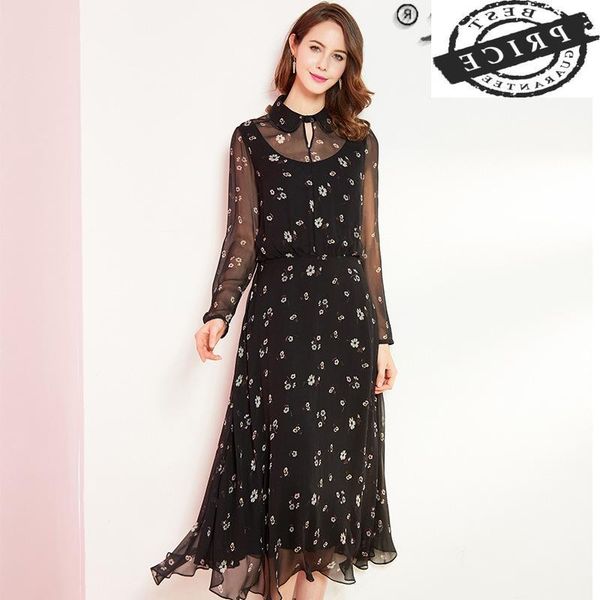 casual dresses spring summer dress woman 100% silk floral elegant for women long sleeve slim 2021 vestido de mujer lw5, Black;gray
casual dresses spring summer dress woman 100% silk floral elegant for women long sleeve slim 2021 vestido de mujer lw5, Black;gray