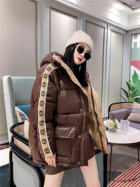 down jacket loose contrast color stitched women's 2021 winter versatile hooded thin short warm, Black
down jacket loose contrast color stitched women's 2021 winter versatile hooded thin short warm, Black