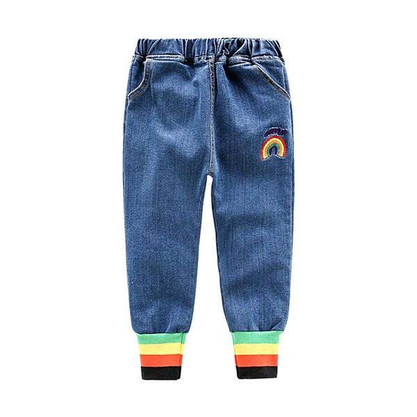 girls rainbow embroidery denim jeans baby soft cotton kids spring autumn casual trousers child elastic waist pants, Blue
girls rainbow embroidery denim jeans baby soft cotton kids spring autumn casual trousers child elastic waist pants, Blue