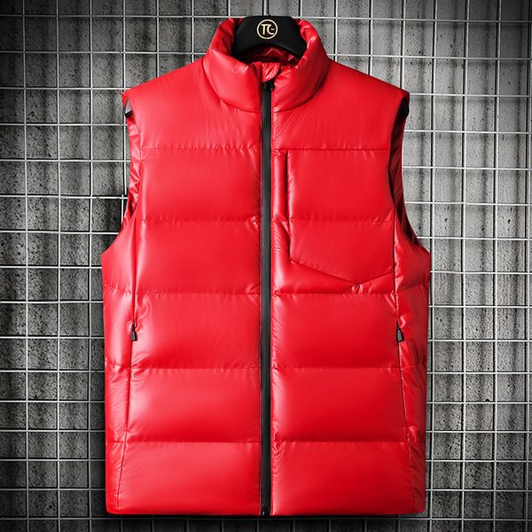 man glossy waistcoat down coats fashion trend windproof warm stand neck puffer jacket designer winter male luxury casual vest puff jackets, Black
man glossy waistcoat down coats fashion trend windproof warm stand neck puffer jacket designer winter male luxury casual vest puff jackets, Black