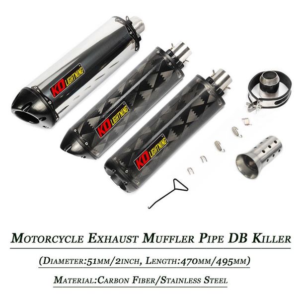 motorcycle exhaust system 475mm 490mm muffler tip pipe removable db killer for 38mm-51mm enter tubes carbon fiber
motorcycle exhaust system 475mm 490mm muffler tip pipe removable db killer for 38mm-51mm enter tubes carbon fiber