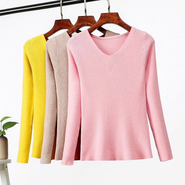 women's sweaters 2021 autumn winter women knitted v-neck pink pullovers sweater casual pullover white long sleeve black female top, White;black
women's sweaters 2021 autumn winter women knitted v-neck pink pullovers sweater casual pullover white long sleeve black female top, White;black