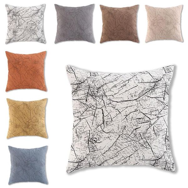 cushion/decorative pillow home decorluxury suede embossed cushion cover double side pattren decorative for office el car