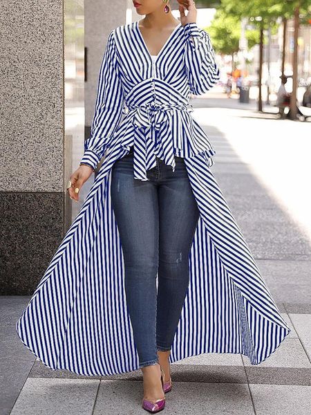 casual dresses 2021 v-neck striped long-sleeved lace-up waist dress with shirt skirt, Black;gray
casual dresses 2021 v-neck striped long-sleeved lace-up waist dress with shirt skirt, Black;gray