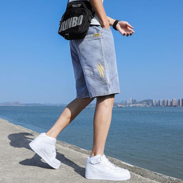 men's jeans summer thin shorts loose straight capris chinese pants korean fashion tooling casual, Blue
men's jeans summer thin shorts loose straight capris chinese pants korean fashion tooling casual, Blue