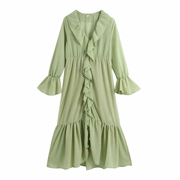 women dress chiffon long sleeves v-neck ruffled long dress elegant lady casual midi woman dresses 210709, Black;gray
women dress chiffon long sleeves v-neck ruffled long dress elegant lady casual midi woman dresses 210709, Black;gray