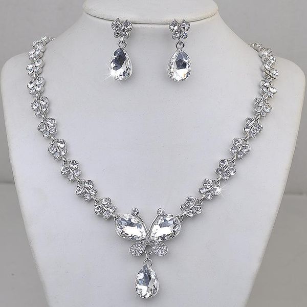 earrings & necklace luxury female crystal jewelry set charm gold silver color wedding drop for women cute bridal butterfly chain
earrings & necklace luxury female crystal jewelry set charm gold silver color wedding drop for women cute bridal butterfly chain