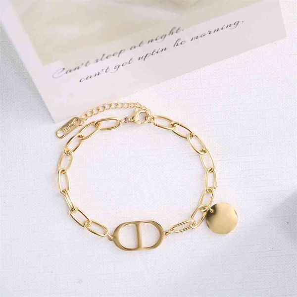 2021 luxury designer jewelry display titanium steel letter small round brand bracelet simple fashion commuting ol style good match, White
2021 luxury designer jewelry display titanium steel letter small round brand bracelet simple fashion commuting ol style good match, White