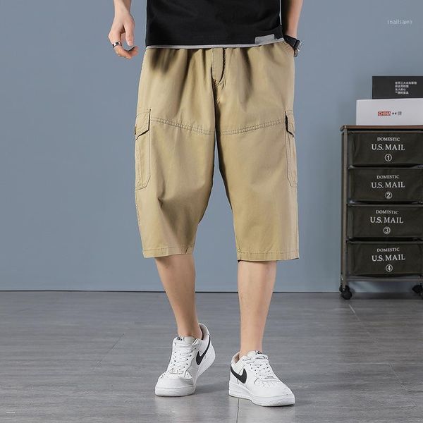 men's shorts cross border summer sports capris loose oversize fat casual pants thin overalls, White;black
men's shorts cross border summer sports capris loose oversize fat casual pants thin overalls, White;black