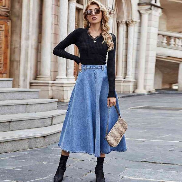 skirts zippers a-line denim womens high waist big hem midi skirt office lady streetwear new fashion spring y5nf, Black
skirts zippers a-line denim womens high waist big hem midi skirt office lady streetwear new fashion spring y5nf, Black