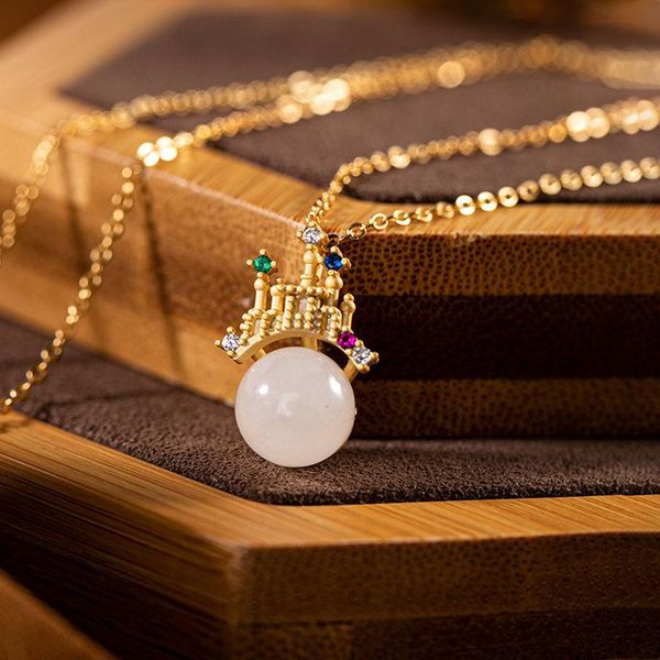 chains natural hetian white jade round bead color necklace pendant fresh classic charm ladies jewelry wedding accessories, Silver
chains natural hetian white jade round bead color necklace pendant fresh classic charm ladies jewelry wedding accessories, Silver