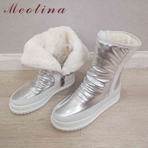 winter snow boots women shoes genuine leather flat platform mid calf zip fur lining ladies black white 40 210517
winter snow boots women shoes genuine leather flat platform mid calf zip fur lining ladies black white 40 210517
