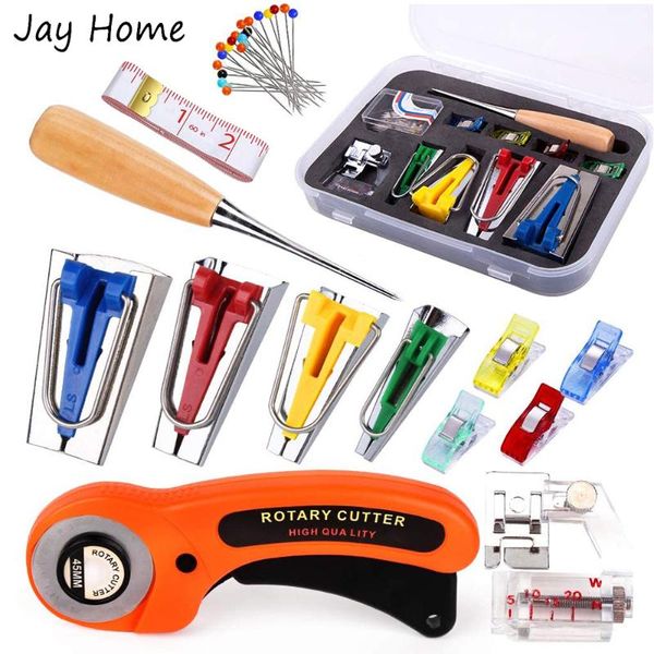 sewing notions & tools 13pcs fabric bias tape makers kit with binder foot quilting clips awl measure cutter set for binding, Black
sewing notions & tools 13pcs fabric bias tape makers kit with binder foot quilting clips awl measure cutter set for binding, Black