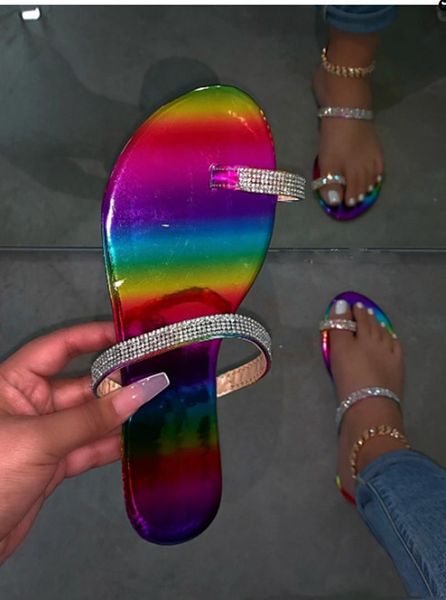 slippers rainbow print flat bottom non-slip flip flop spring / summer 2021 women rivet sandals outdoor wild rhinestone beach, Black
slippers rainbow print flat bottom non-slip flip flop spring / summer 2021 women rivet sandals outdoor wild rhinestone beach, Black