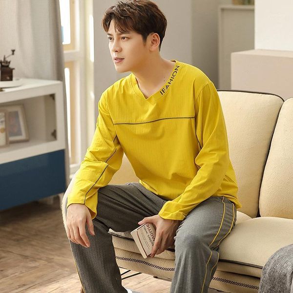 simple solid color letter sleepwear casual sleep&lounge pyjamas plus size loose pijamas autumn winter men's cotton pajamas set, Black;brown
simple solid color letter sleepwear casual sleep&lounge pyjamas plus size loose pijamas autumn winter men's cotton pajamas set, Black;brown