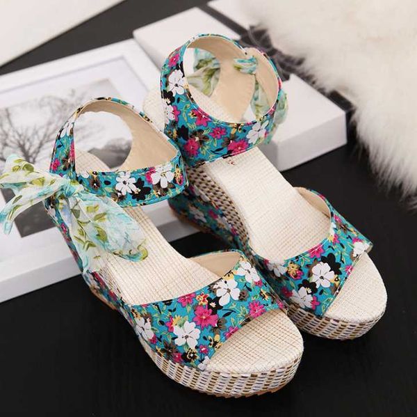 summer beach boho floral wedge sandals women ankle strap platform gladiator shoes woman high heels, Black
summer beach boho floral wedge sandals women ankle strap platform gladiator shoes woman high heels, Black