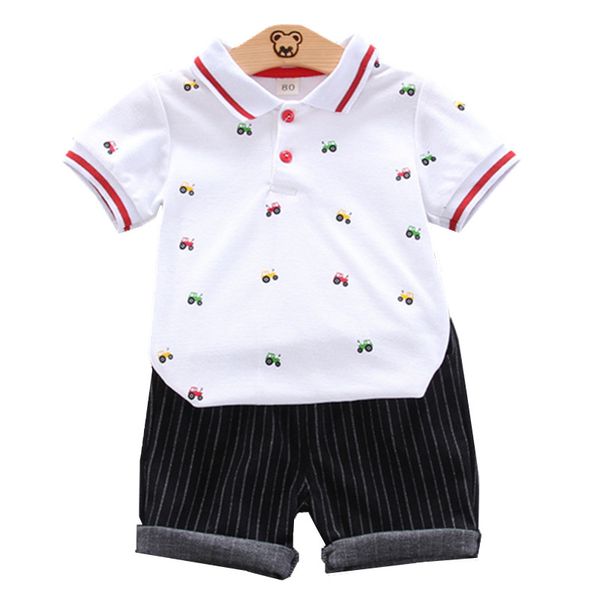 2021 new baby boy clothes boy sets children print short-sleeved lapel t-shirt + striped shorts kids clothing 2 pieces, White
2021 new baby boy clothes boy sets children print short-sleeved lapel t-shirt + striped shorts kids clothing 2 pieces, White