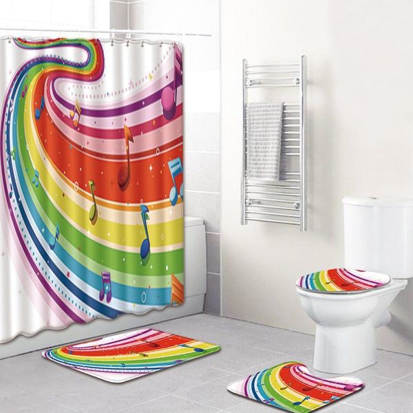 shower curtains 4pcs colorful music curtain sets non-slip rugs toilet lid cover and bath mat waterproof bathroom
shower curtains 4pcs colorful music curtain sets non-slip rugs toilet lid cover and bath mat waterproof bathroom