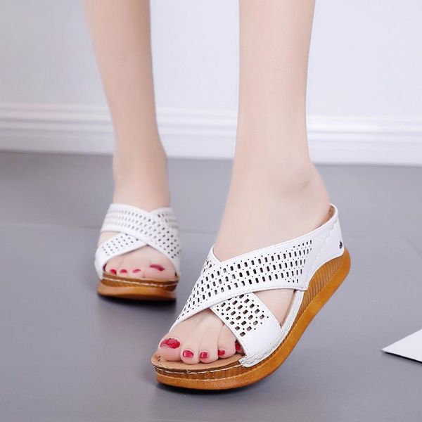 women platform slippers ladies sewing wedges mid heel female open toe slides women's solid casual fashion shoes summer, Black
women platform slippers ladies sewing wedges mid heel female open toe slides women's solid casual fashion shoes summer, Black