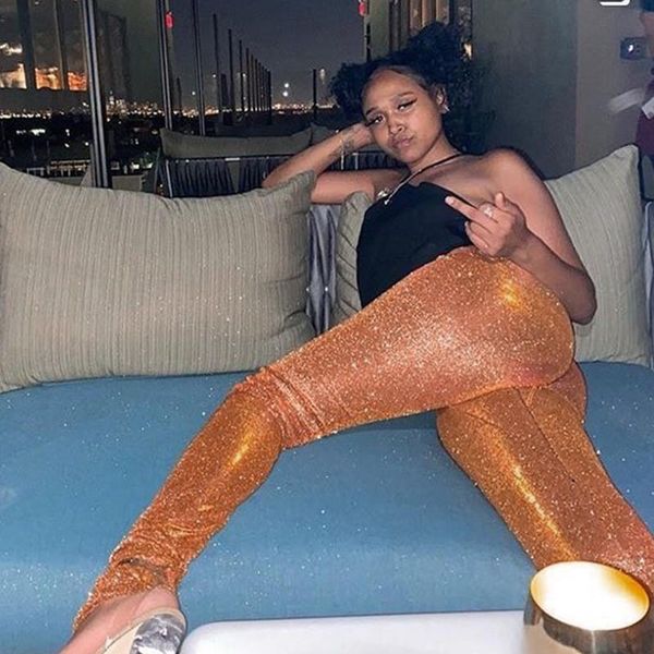 women shine tight fitting glitter stacked pants sparkling trousers club outfits fashion streetwear women's & capris, Black;white
women shine tight fitting glitter stacked pants sparkling trousers club outfits fashion streetwear women's & capris, Black;white