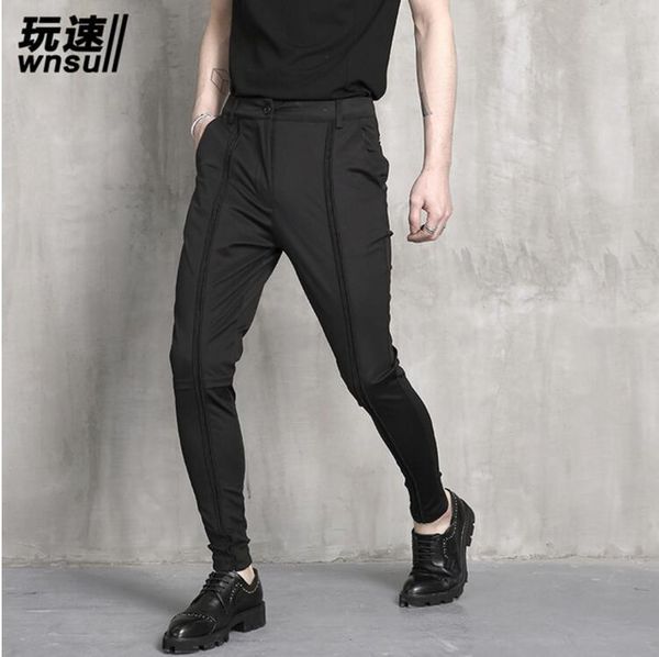 men clothing gd hair stylist fashion ankle length trousers skinny pants harem plus size singer costumes 27-46 men's, Black
men clothing gd hair stylist fashion ankle length trousers skinny pants harem plus size singer costumes 27-46 men's, Black