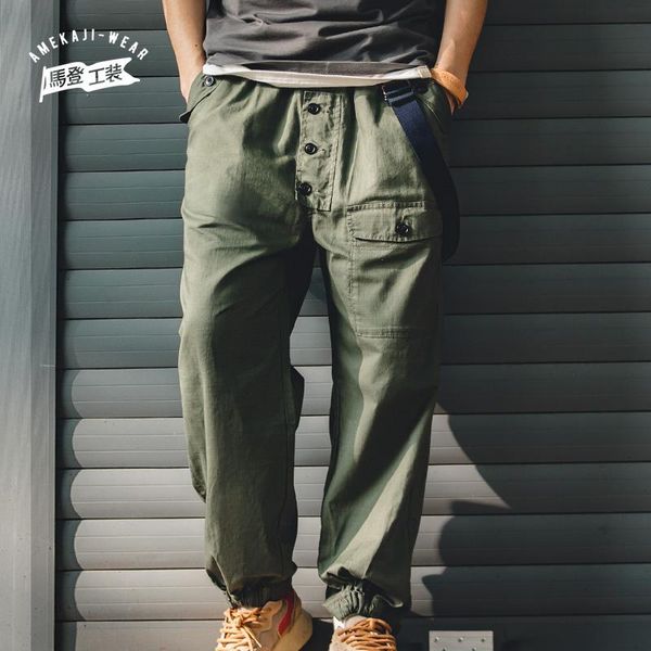 men's pants maden army green cargo mens vintage pocket loose strap deck pant classic elastic drawstring trendy, Black
men's pants maden army green cargo mens vintage pocket loose strap deck pant classic elastic drawstring trendy, Black