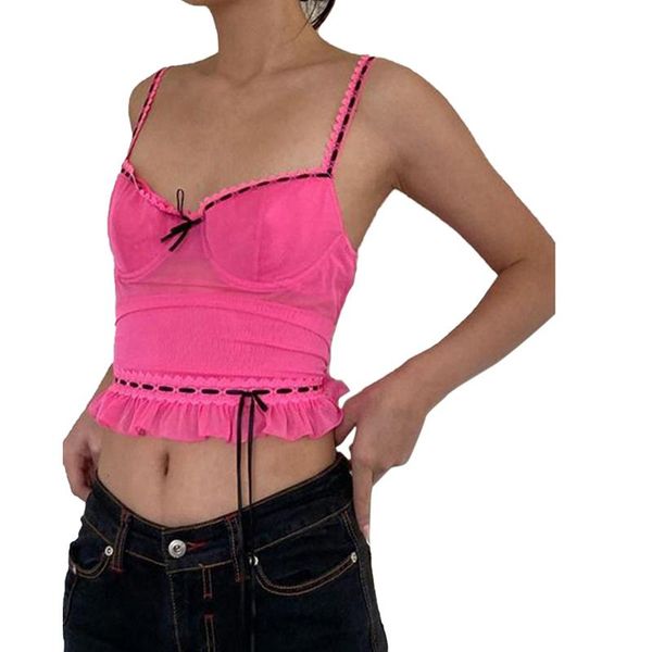 women camisole stitching color lace ruffles ladies party clubwear cute short slim fit v-neck sleeveless vest camis women's tanks &, White
women camisole stitching color lace ruffles ladies party clubwear cute short slim fit v-neck sleeveless vest camis women's tanks &, White