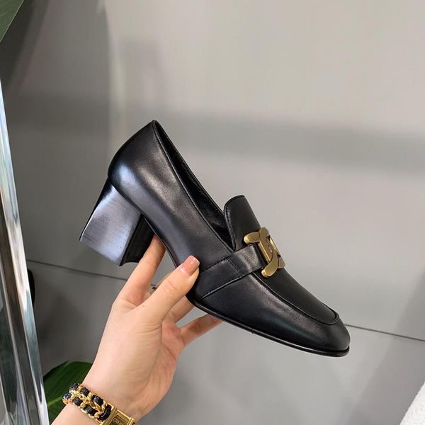 women 2021 lovestahl retro leather loafers with metal chain wedge heels for early spring dress shoes, Black
women 2021 lovestahl retro leather loafers with metal chain wedge heels for early spring dress shoes, Black