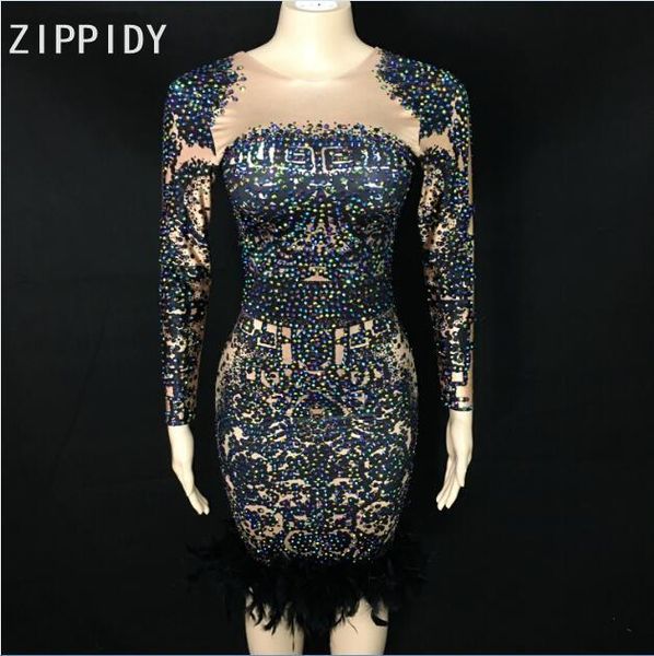 casual dresses fashion bright rhinestones feather spandex dress women's celebrate outfit nightclub bar women singer dance show, Black;gray
casual dresses fashion bright rhinestones feather spandex dress women's celebrate outfit nightclub bar women singer dance show, Black;gray