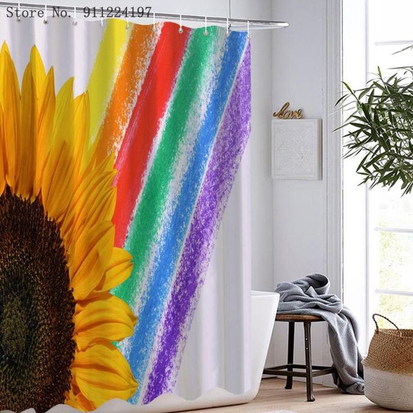 shower curtains 3d rainbow sunflower print waterproof curtain polyester showering bath with hooks in the bathroom decoration
shower curtains 3d rainbow sunflower print waterproof curtain polyester showering bath with hooks in the bathroom decoration