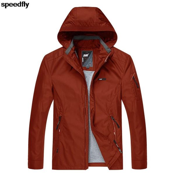 jacket men's street windbreaker hoodie zipper thin casual jackets, Black;brown 
jacket men's street windbreaker hoodie zipper thin casual jackets, Black;brown