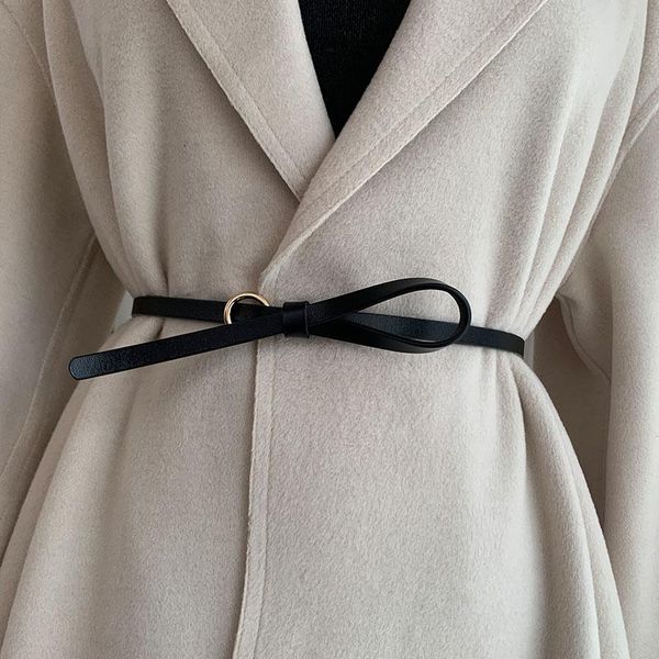 belts genuine leather for women fashion lady dress decorate knot thin belt christmas gift gold circle buckle waistbands coat, Black;brown
belts genuine leather for women fashion lady dress decorate knot thin belt christmas gift gold circle buckle waistbands coat, Black;brown