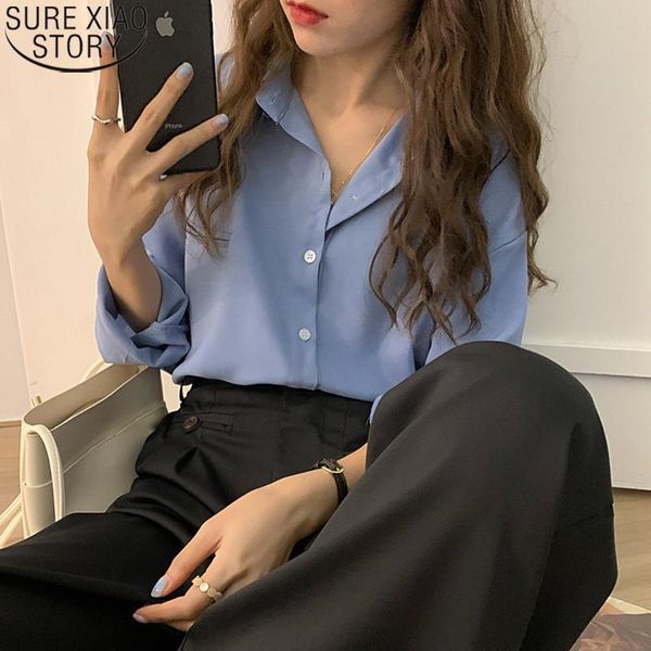 women's blouses & shirts blusas mujer de moda 2021 vintage long sleeve blouse women fall temperament solid loose office lady chiffon 1, White
women's blouses & shirts blusas mujer de moda 2021 vintage long sleeve blouse women fall temperament solid loose office lady chiffon 1, White