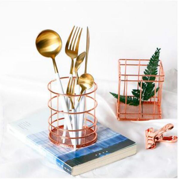 storage bottles & jars multifunctional kitchen box rose gold chopsticks pen holder cosmetic rack bathroom basket wj10194 
storage bottles & jars multifunctional kitchen box rose gold chopsticks pen holder cosmetic rack bathroom basket wj10194