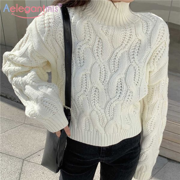 aelegantmis casual soft oversized solid white balck turtleneck twisted sweater pullover autumn simple female twist chic 210607, White;black
aelegantmis casual soft oversized solid white balck turtleneck twisted sweater pullover autumn simple female twist chic 210607, White;black