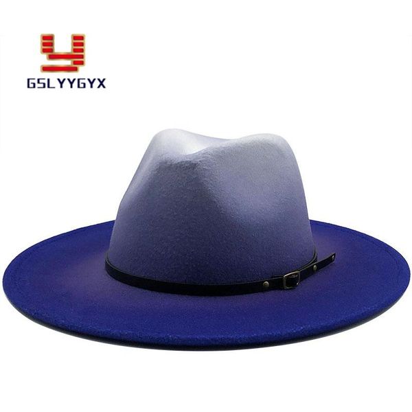 arrivel panama wool felt jazz fedora hats women men wide brim party cowboy holiday hat, Blue;gray
arrivel panama wool felt jazz fedora hats women men wide brim party cowboy holiday hat, Blue;gray