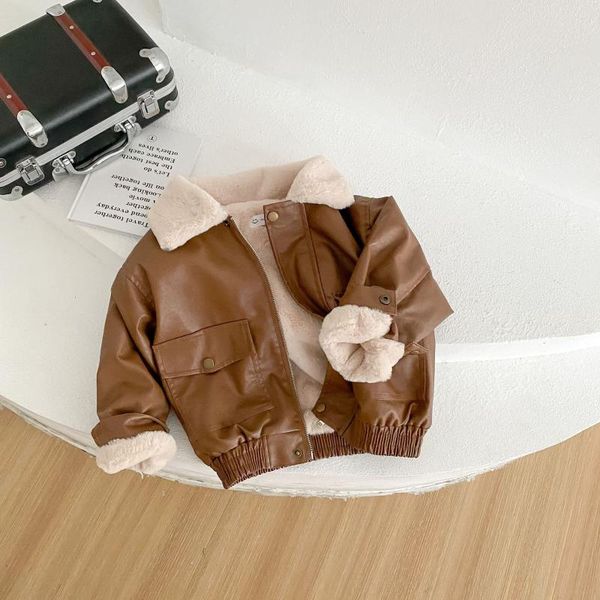 jackets wlg kids winter clothes boys girls pu velvet thick brown coats baby warm outerwear for 2-7 years, Blue;gray
jackets wlg kids winter clothes boys girls pu velvet thick brown coats baby warm outerwear for 2-7 years, Blue;gray