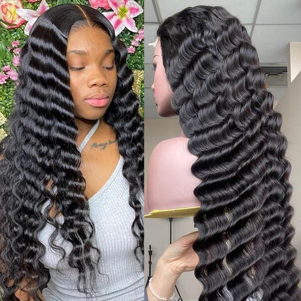 lx brand loose deep wave lace front wig 13x6 transparent human hair wigs deep curly lace frontal wig bleachedknots loose wave closure wigfac, Black
lx brand loose deep wave lace front wig 13x6 transparent human hair wigs deep curly lace frontal wig bleachedknots loose wave closure wigfac, Black
