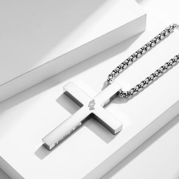 pendant necklaces european and american style jewelry net red explosion generous stainless steel prayer hand cross man's necklace, Silver
pendant necklaces european and american style jewelry net red explosion generous stainless steel prayer hand cross man's necklace, Silver