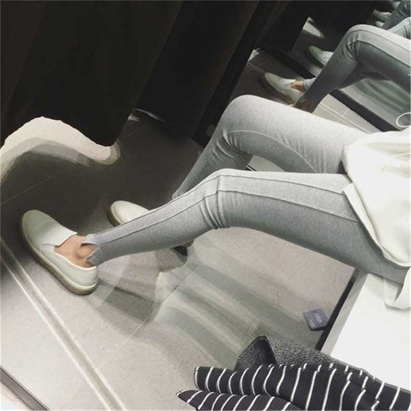 women leggings autumn winter korean style cotton leg slit stitching soft comfortable high waist stretch all-match pants 211218, Black
women leggings autumn winter korean style cotton leg slit stitching soft comfortable high waist stretch all-match pants 211218, Black