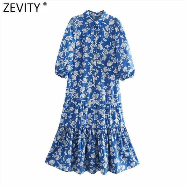 zevity women vintage lantern sleeve floral print hem pleat ruffles shirt dress female chic breasted casual slim vestidos ds8176 210603, Black;gray
zevity women vintage lantern sleeve floral print hem pleat ruffles shirt dress female chic breasted casual slim vestidos ds8176 210603, Black;gray