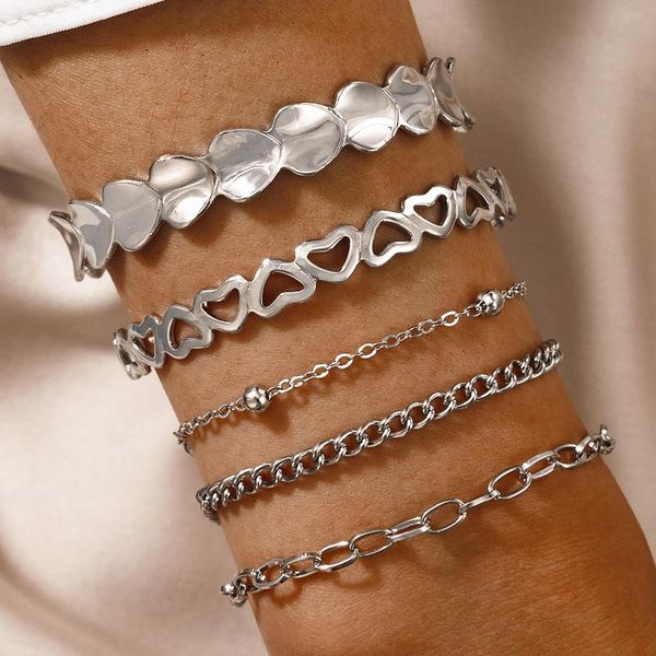 charm bracelets tocona 4pcs/sets trendy hollow out heart for women silver color alloy metal opening bangle jewelry accessories, Golden;silver
charm bracelets tocona 4pcs/sets trendy hollow out heart for women silver color alloy metal opening bangle jewelry accessories, Golden;silver